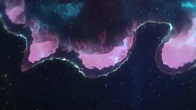 彩色穿梭星空银河系视频的预览图
